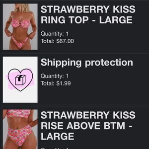 Moana Bikini Strawberry Kiss Ring Top & Rise Above Bottom